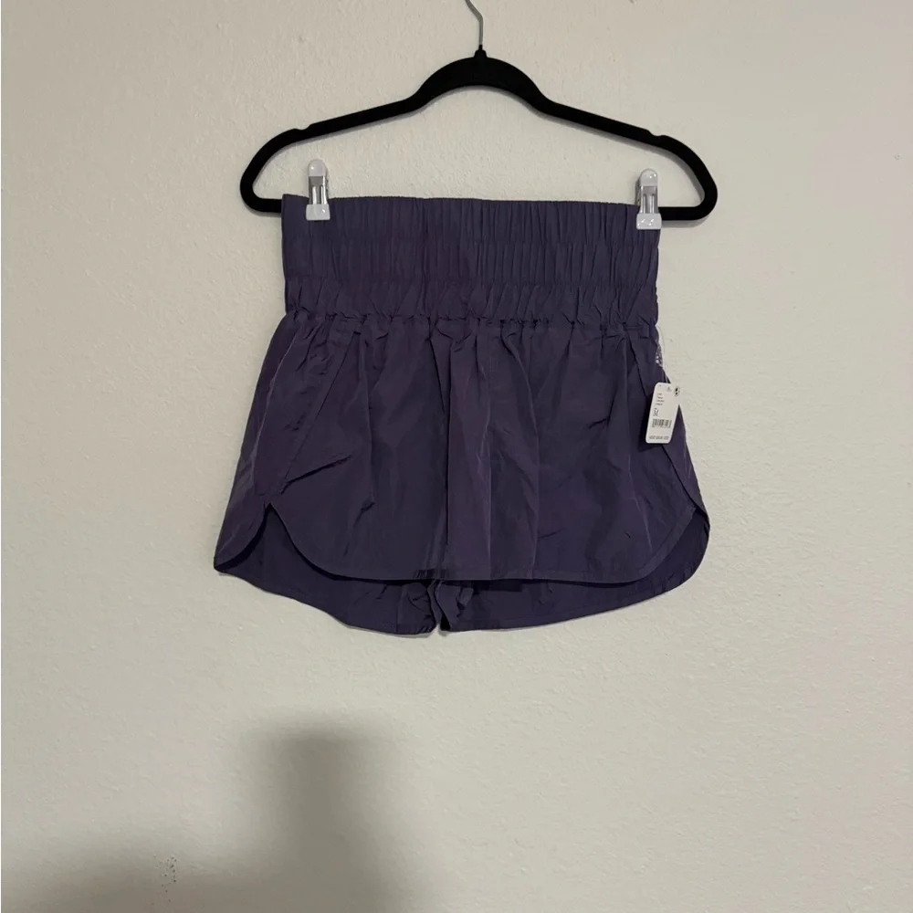 Free People shorts High-Waisted Purple Athletic Shorts - Picture 2 of 5